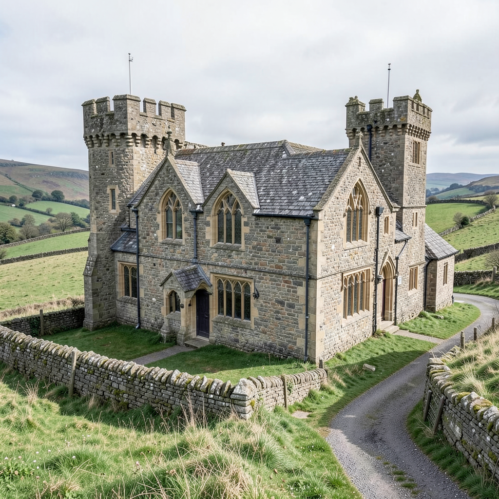 Brass Castle: Harden house rebuilt with Gothic castle features in 1790s